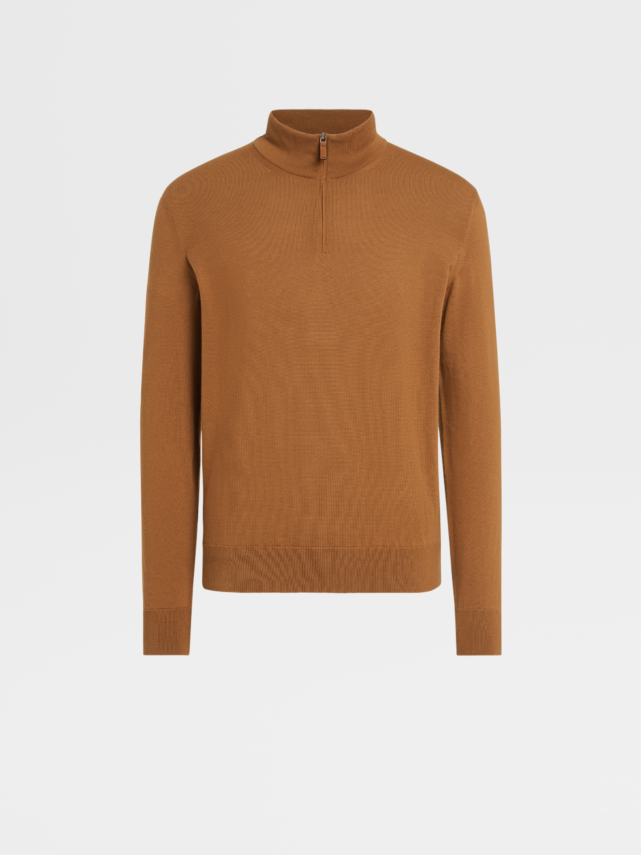 Foliage Vicuna Zip Mock Sweater